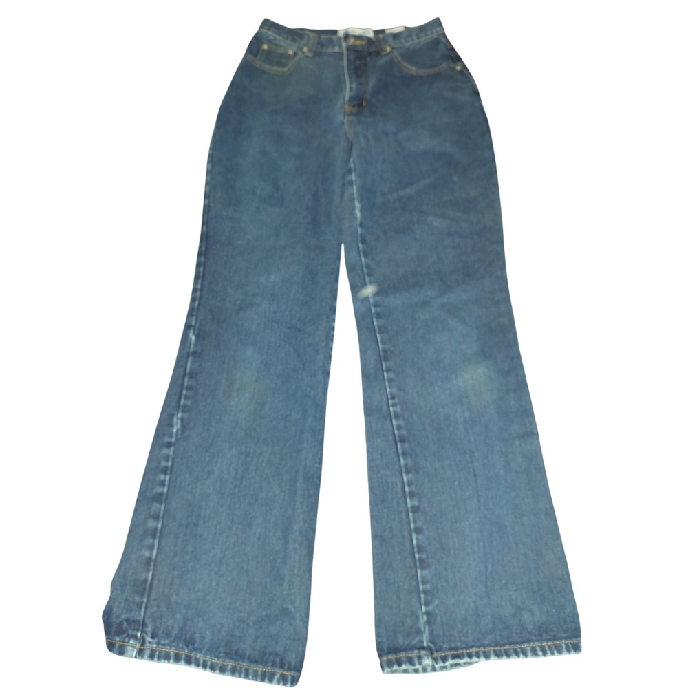 LA Blues Vintage High Waisted Wide Leg Jeans Medium Wash Denim Womens 6